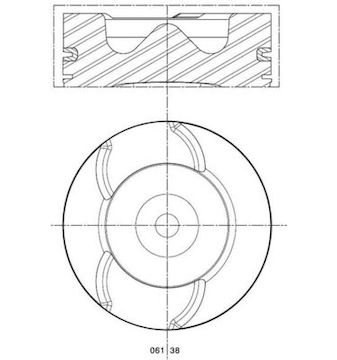 Píst MAHLE ORIGINAL 061 38 00