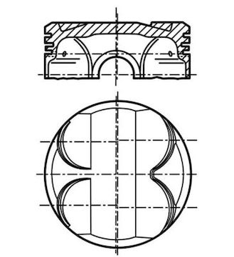 Píst MAHLE ORIGINAL 081 PI 00101 002