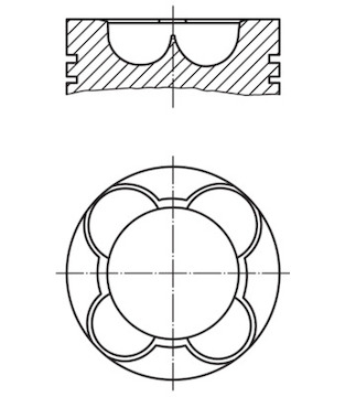 Píst MAHLE ORIGINAL 081 PI 00108 001