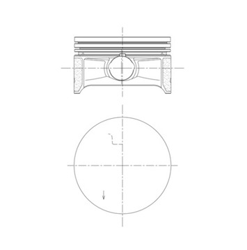 Píst MAHLE ORIGINAL 081 PI 00122 000