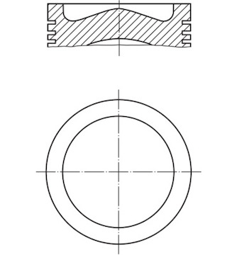 Píst MAHLE ORIGINAL 099 PI 00121 000