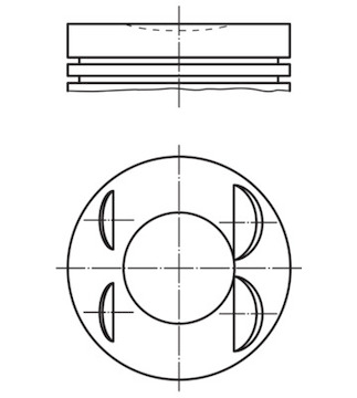 Píst MAHLE ORIGINAL 503 87 00