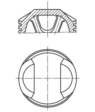 Píst MAHLE ORIGINAL 504 04 00