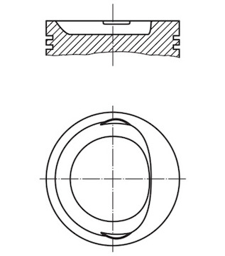 Píst MAHLE ORIGINAL 568 10 02
