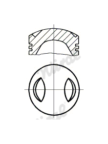 Píst NÜRAL 87-527300-00DP