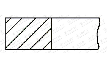 Pístní kroužek GOETZE ENGINE 1.588mm 001 P F14