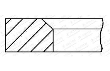 Pístní kroužek GOETZE ENGINE 1.99mm 001IF CR P KV1