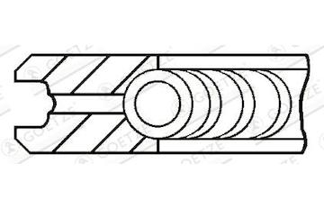 Pístní kroužek GOETZE ENGINE 2.0mm 231 P KV1