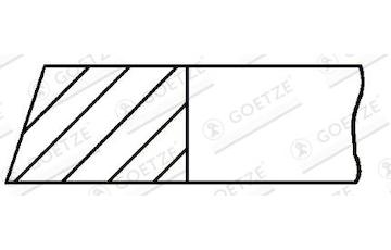 Pístní kroužek GOETZE ENGINE 2.45mm 005 CR P IKA