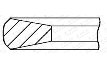 Pístní kroužek GOETZE ENGINE 2.5mm 008 CK P KV1
