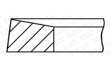 Pístní kroužek GOETZE ENGINE 3.0mm 011 CR P KV1
