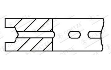 Pístní kroužek GOETZE ENGINE 3.96mm 030 P GOE12