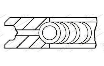 Pístní kroužek GOETZE ENGINE 3.96mm 232 P GOE12
