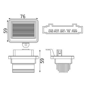 Regulace, vnitřní ventilace MAHLE ORIGINAL ABR 108 000S