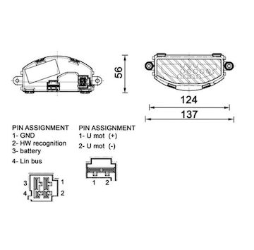 Regulace, vnitřní ventilace MAHLE ORIGINAL ABR 155 000P