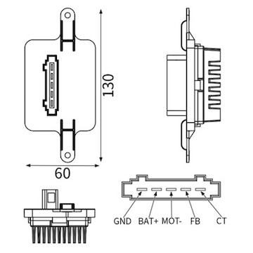 Regulace, vnitřní ventilace MAHLE ORIGINAL ABR 59 000S