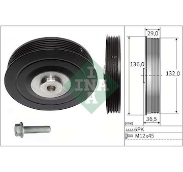 Řemenice, klikový hřídel INA 544 0007 20