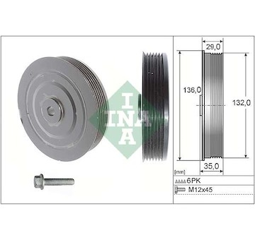 Řemenice, klikový hřídel INA 544 0009 20