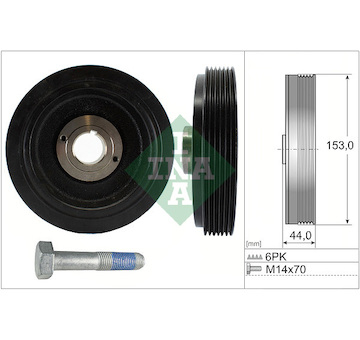 Řemenice, klikový hřídel INA 544 0042 20