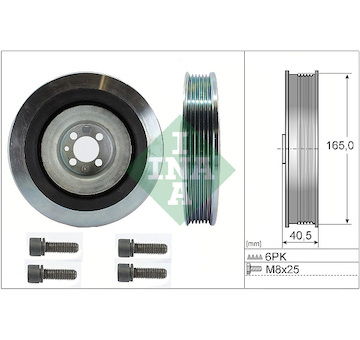 Řemenice, klikový hřídel INA 544 0080 20