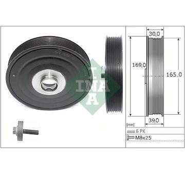 Řemenice, klikový hřídel INA 544 0088 20