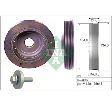 Řemenice, klikový hřídel INA 544 0091 20