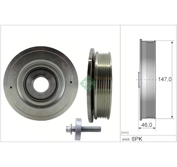 Řemenice, klikový hřídel INA 544 0094 20