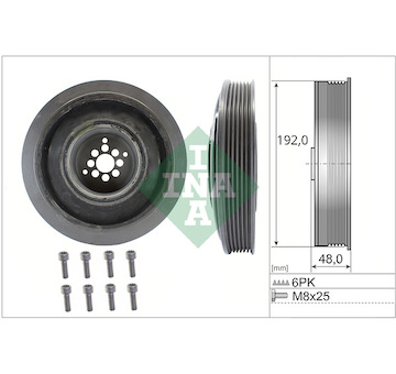 Řemenice, klikový hřídel INA 544 0102 20