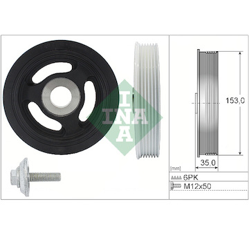 Řemenice, klikový hřídel INA 544 0104 20