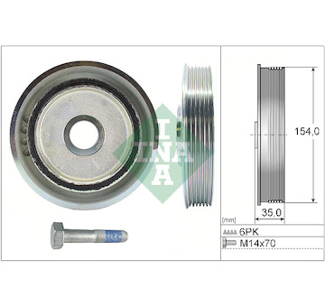 Řemenice, klikový hřídel INA 544 0112 20