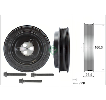 Řemenice, klikový hřídel INA 544 0132 20