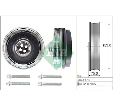 Řemenice, klikový hřídel INA 544 0169 20