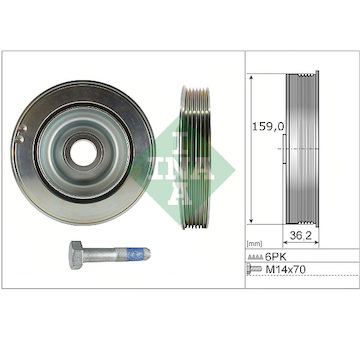 Řemenice, klikový hřídel INA 544 0173 20