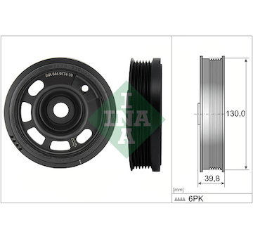 Řemenice, klikový hřídel INA 544 0174 10