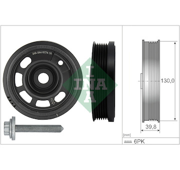 Řemenice, klikový hřídel INA 544 0174 20