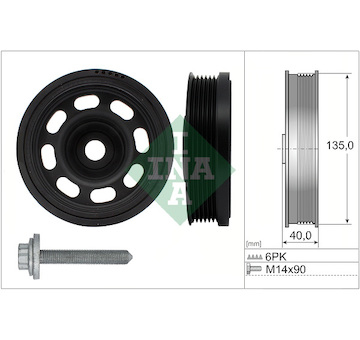 Řemenice, klikový hřídel INA 544 0184 20