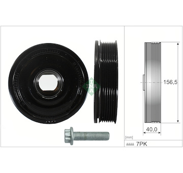 Řemenice, klikový hřídel INA 544 0187 20