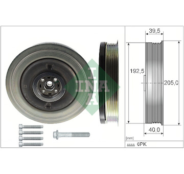 Řemenice, klikový hřídel INA 544 0503 20