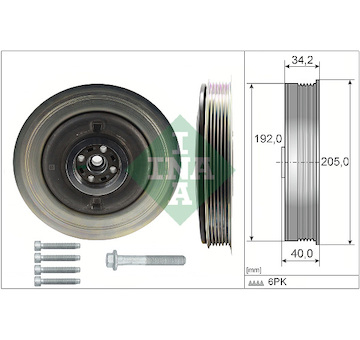 Řemenice, klikový hřídel INA 544 0504 20