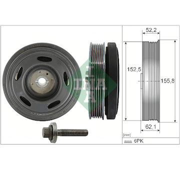 Řemenice, klikový hřídel INA 544 0516 20