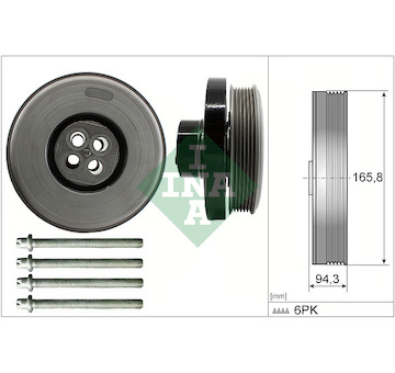 Řemenice, klikový hřídel INA 544 0602 20