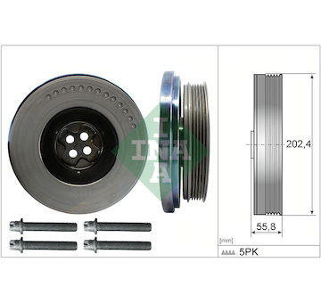 Řemenice, klikový hřídel INA 544 0603 20