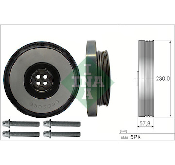 Řemenice, klikový hřídel INA 544 0605 20