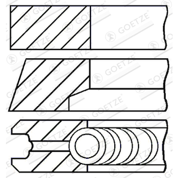 Sada pístních kroužků GOETZE ENGINE 08-124800-00