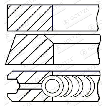 Sada pístních kroužků GOETZE ENGINE 08-214500-10
