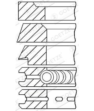 Sada pístních kroužků GOETZE ENGINE 08-314600-00