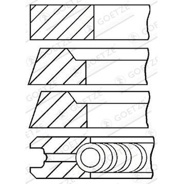 Sada pístních kroužků GOETZE ENGINE 08-322000-00