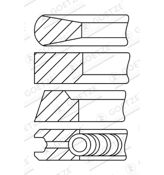 Sada pístních kroužků GOETZE ENGINE 08-347900-30