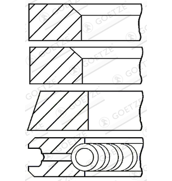 Sada pístních kroužků GOETZE ENGINE 08-399500-10