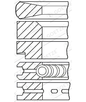 Sada pístních kroužků GOETZE ENGINE 08-420200-00